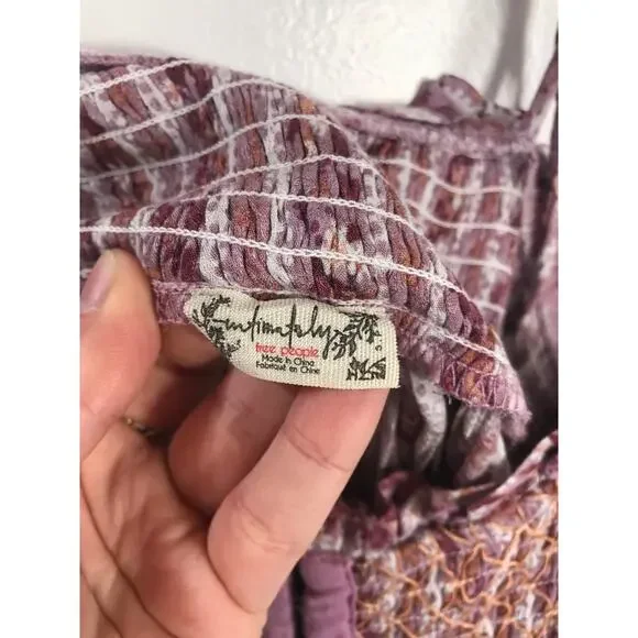 Intimately Free People Rule The World Jumpsuit Pink Purple Small Boho Oversized - Picture 9 of 13